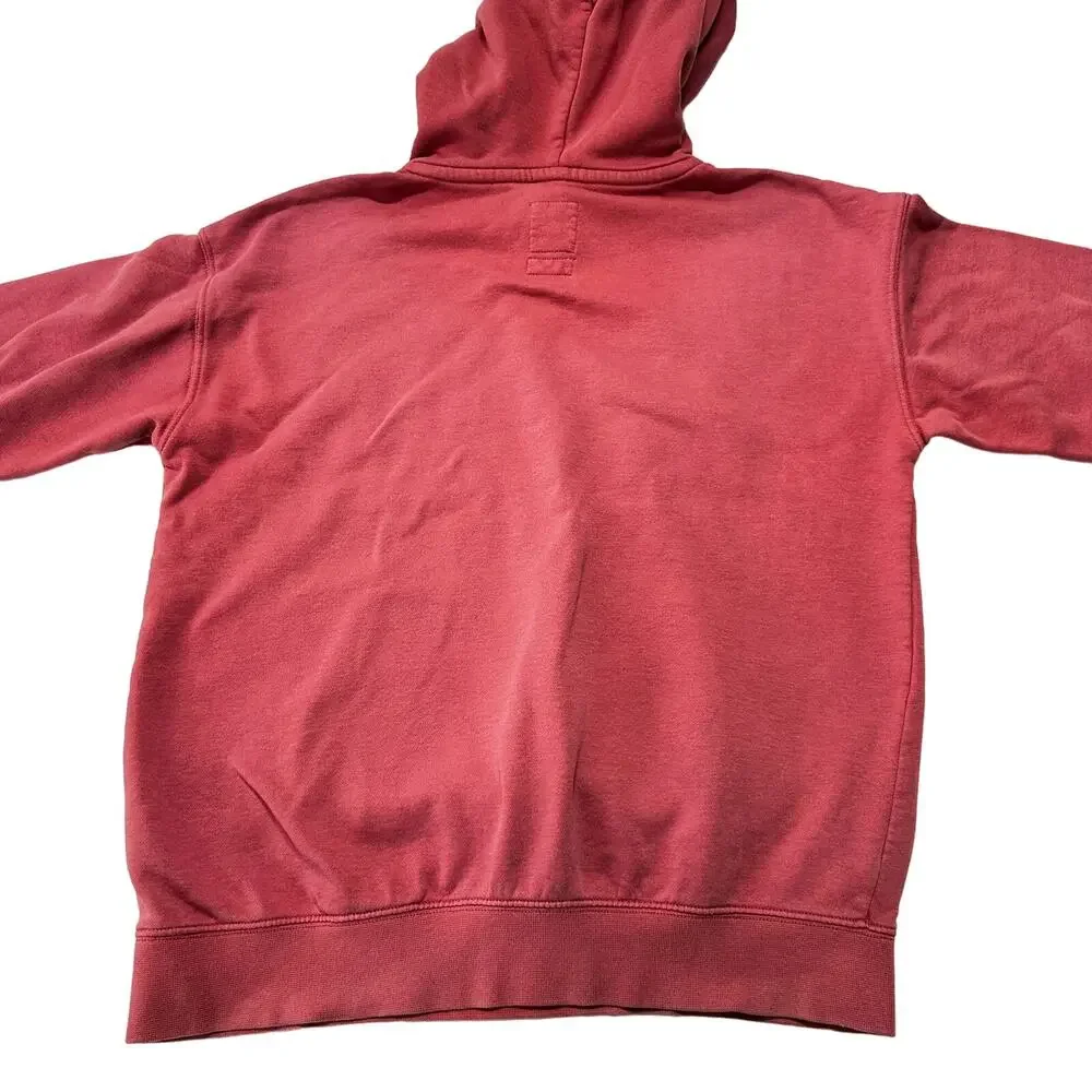 Y2K 2000s Gap Junior Hoodie Size 14 Pink Pullover Teenager DYE TRANSFER